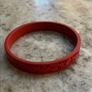 Vintage Red Cinnabar Bangle Bracelet